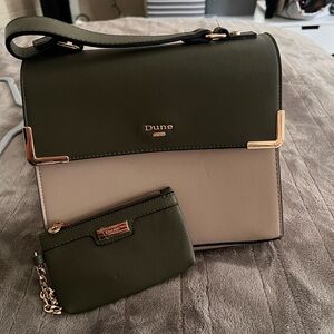 Barely used Dune bag with matching wallet